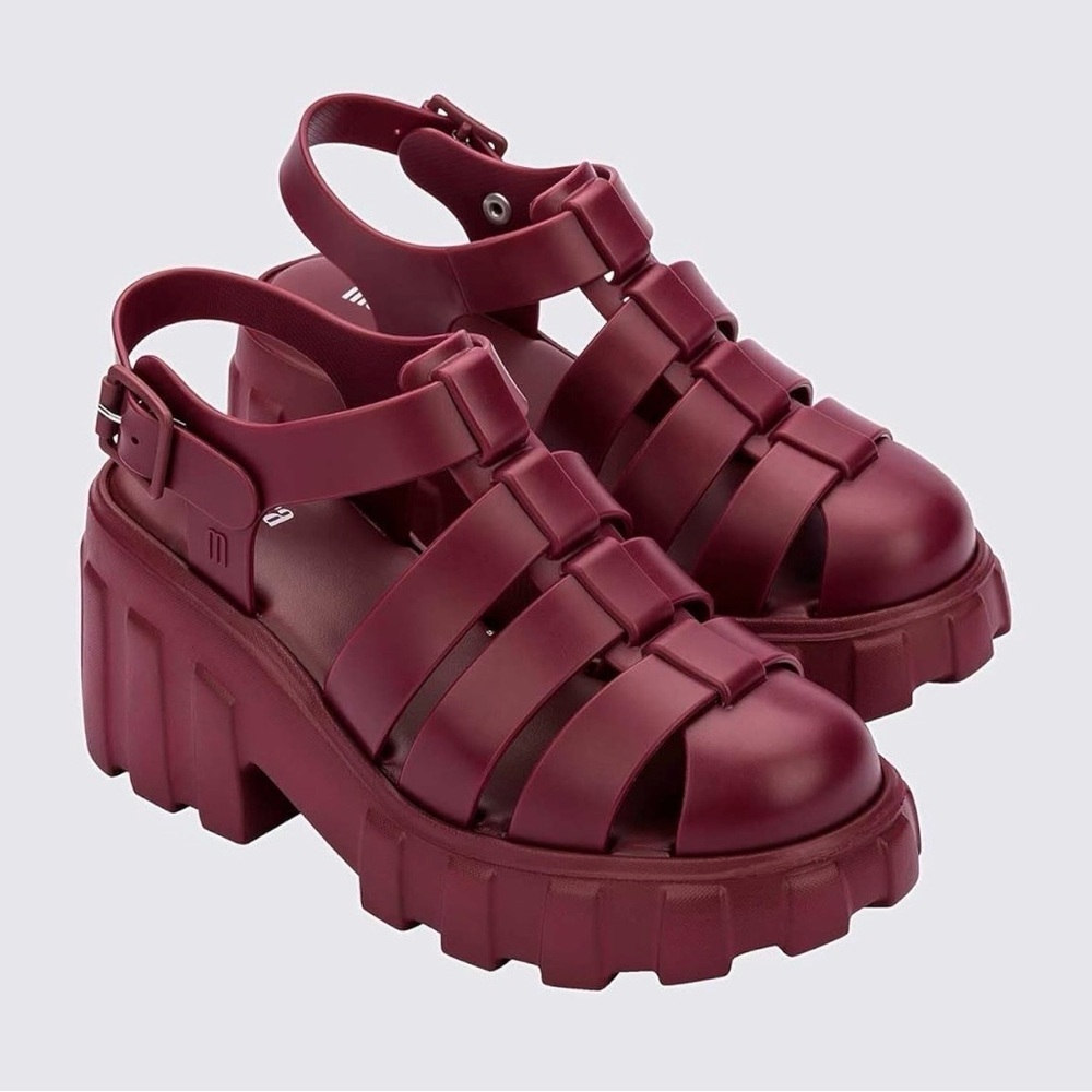 Melissa Brand Red Platform Sandals